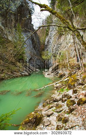 Gorges De La Jogne River Canyon In Broc, Switzerland