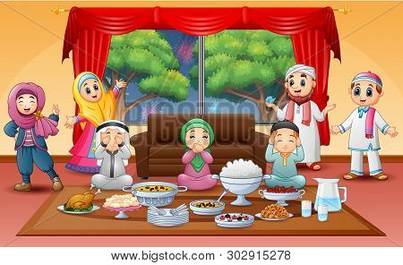Iftar On Holy Month Of Ramadan With Muslim Family