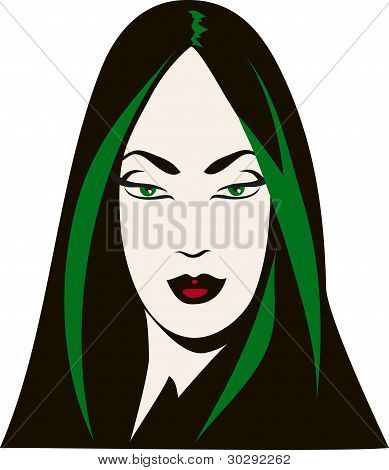 Volto di donna. 10 EPS