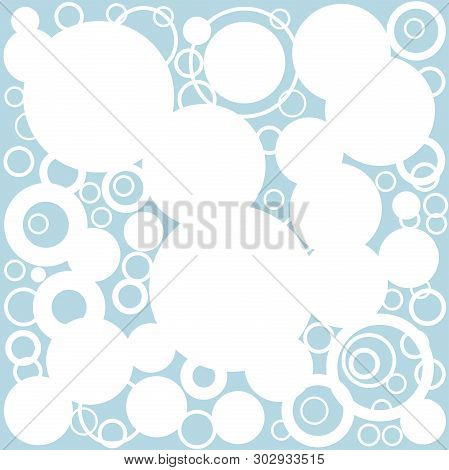 A Background Of Retrograde Circlesover A Blue Background.
