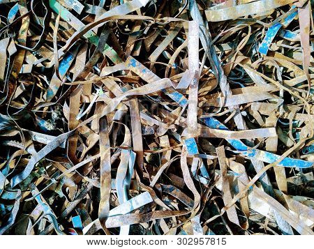 A Picture Of Stainless Steel Scraps Background