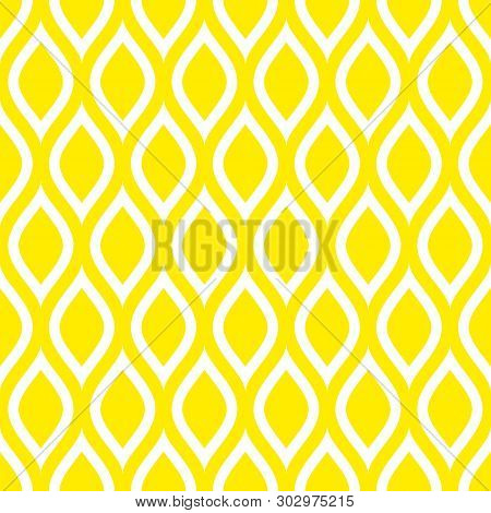 Abstract Seamless Pattern Lemons Or Waves Yellow Square