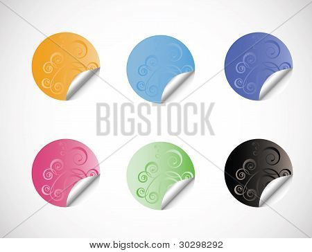 Set di Sticker vettoriale