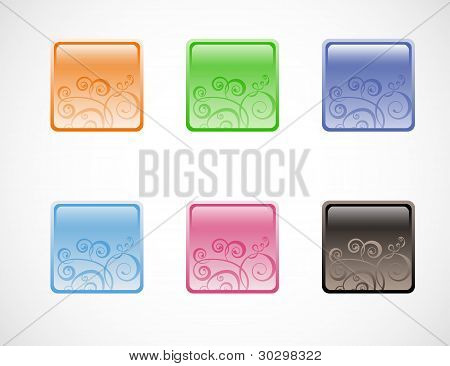 vector glossy buttons