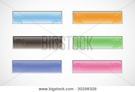 vector glossy buttons