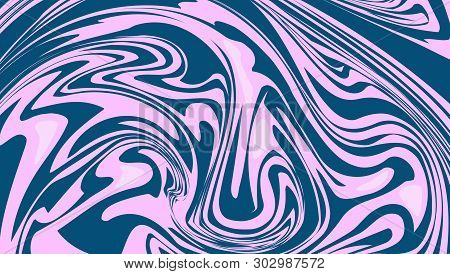 Abstract Background Of Liguid Paint Color Pigment Flowing One To Another