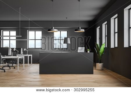 Reception In Industrial Style Office