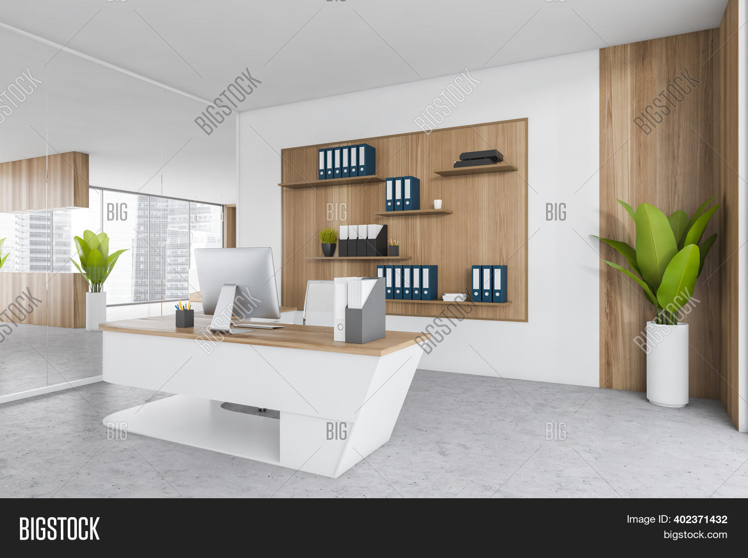 White Wooden Office Image & Photo (Free Trial) Bigstock