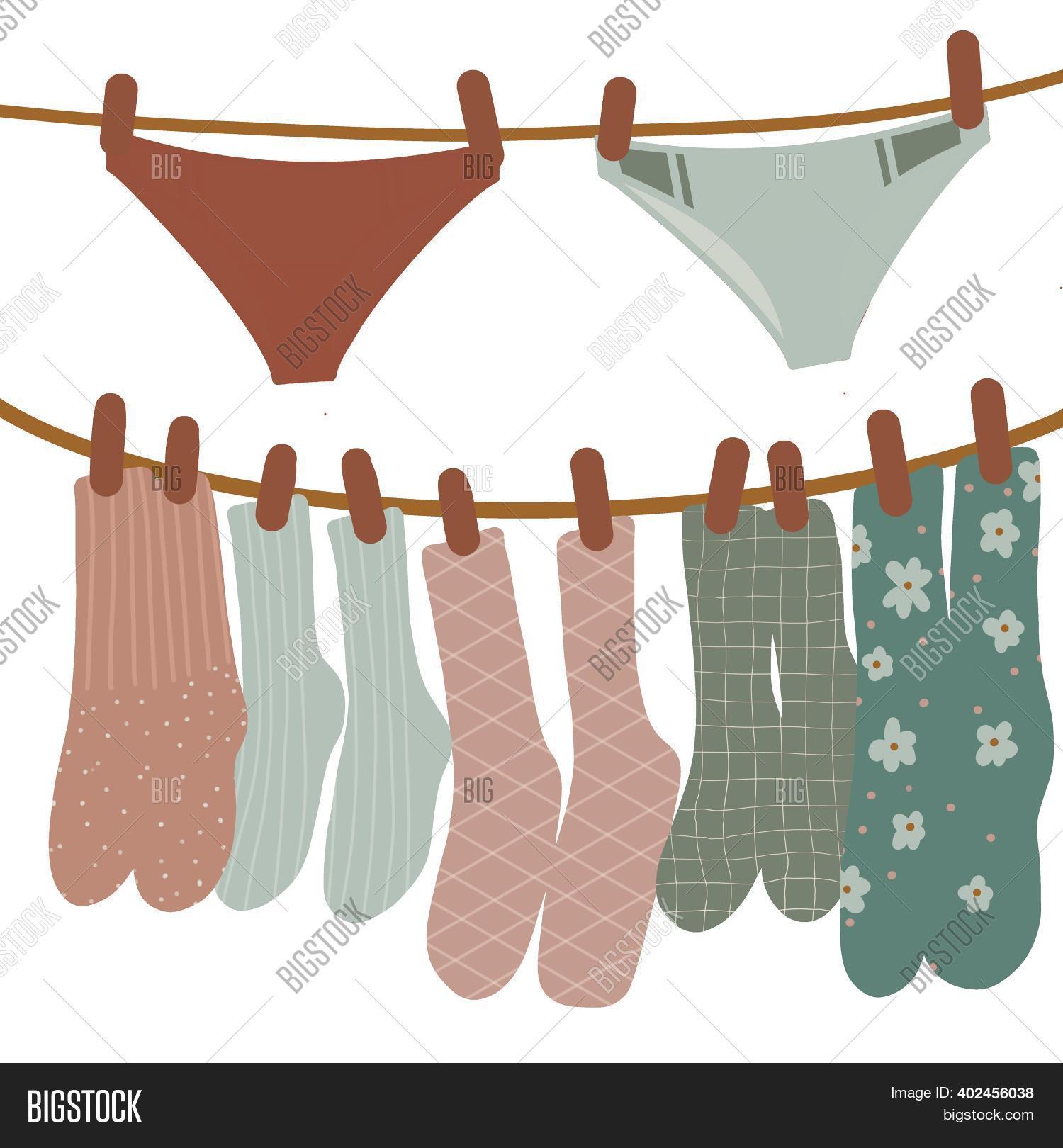 Socks Panties Dry On Image & Photo (Free Trial) Bigstock