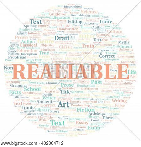 Realiable Typography Word Cloud Create With The Text Only