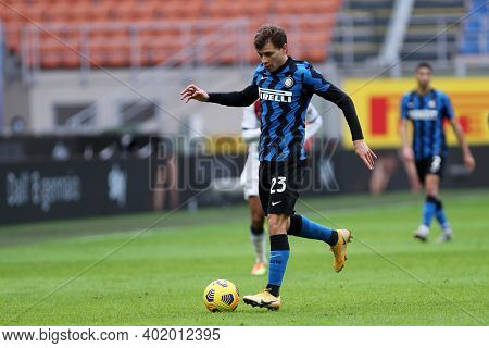 Milano, Italy. 03th January 2021. Nicolo Barella Of Fc Internazionale  During The Serie A Match Betw