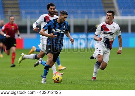 Milano, Italy. 03th January 2021. Achraf Hakimi Of Fc Internazionale  During The Serie A Match Betwe