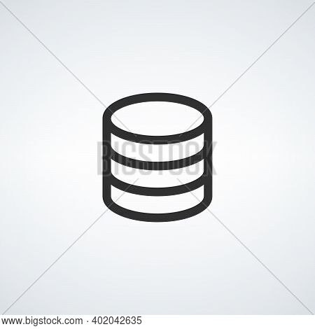 Database Analytics Digital Network Computing Process Icon. Cloud Storage. Stock Vector Illustration 