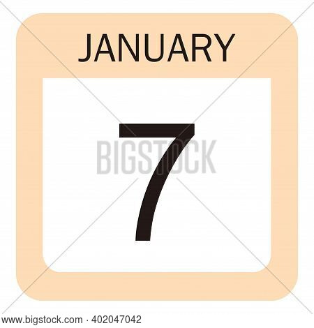 January Calendar Icon, Icon Calendar, New Year Calendar January 2021, Vector Eps 10