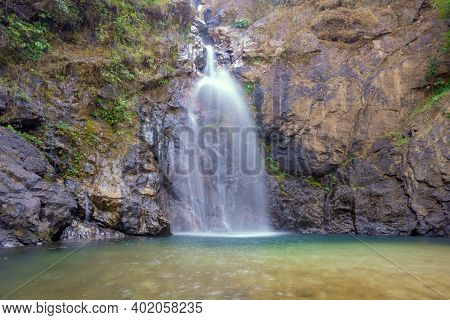 Chok Kra-din Waterfall In Thong Pha Phum District Kanchanaburi, Thailand