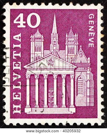 Postage Stamp Zwitserland 1960 kathedraal van St. Pierre, Genève