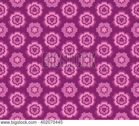 Seamless Abstract Pattern With Flowers. Beautiful Floral Vector Illustration