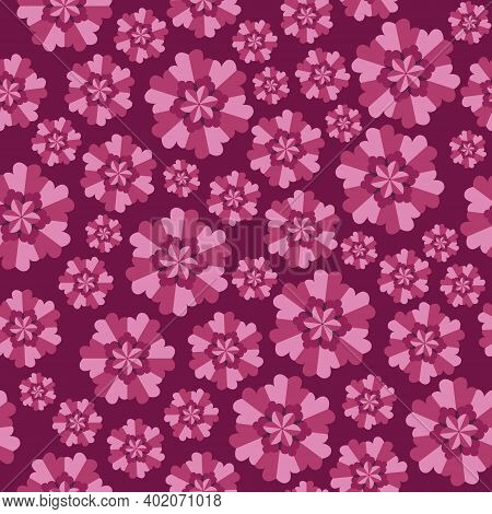 Seamless Abstract Pattern With Flowers. Beautiful Floral Vector Illustration