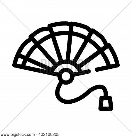 Fan Retro Line Icon Vector Illustration Black