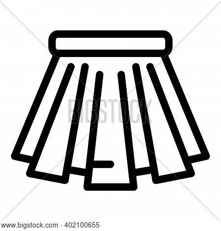 Student Uniform Skirt Icon. Outline Student Uniform Skirt Vector Icon For Web Design Isolated On Whi