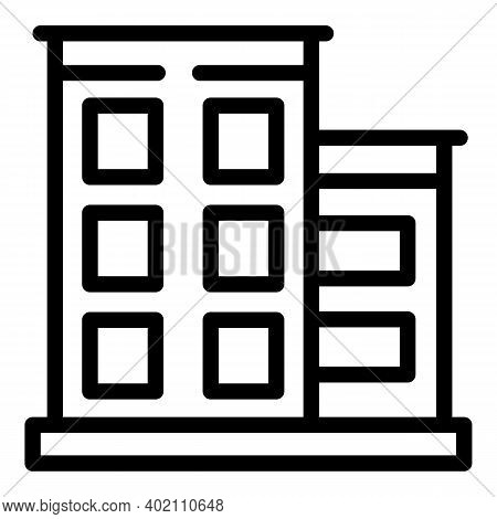 City Flats Icon. Outline City Flats Vector Icon For Web Design Isolated On White Background