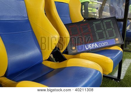 Cuadro indicador en estadio Metalist Kharkiv