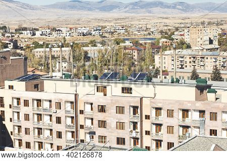 Yerevan City Building, Sometimes Spelled Erevan Is The Capital And Largest City Of Armenia As Well A