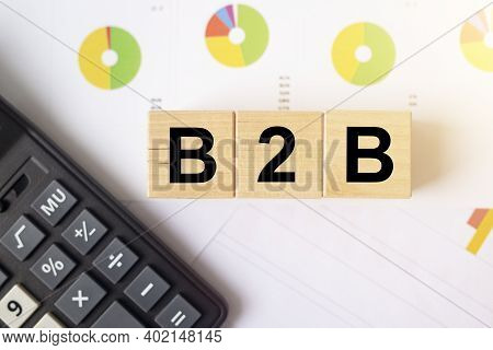 B2B Acronym On Marketing Documents On Dices. Btob Business Concept