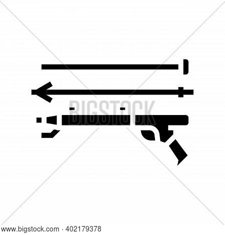 Harpoon Weapon Glyph Icon Vector. Harpoon Weapon Sign. Isolated Contour Symbol Black Illustration