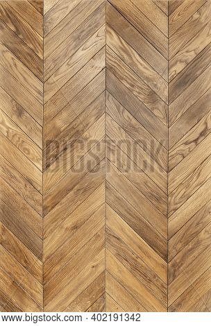 Detailed Oak Texture Of Fishbone Wood Floor