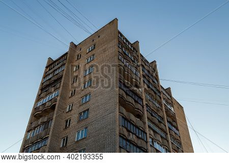 Typical Mid-russian Silicate Brick High Rise Condominium Residential Building