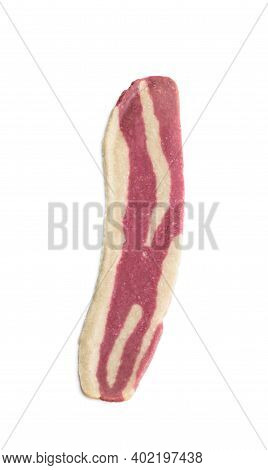 Unsmoked  Plant-based Bacon Rasher Isolated On White