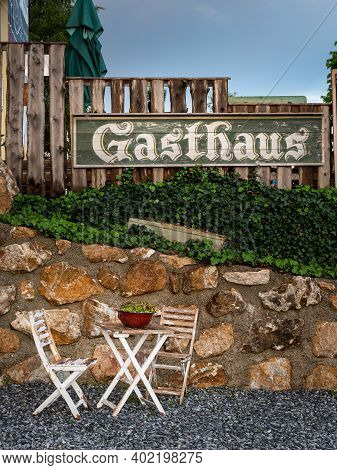 Old Sign For An Inn (in German 