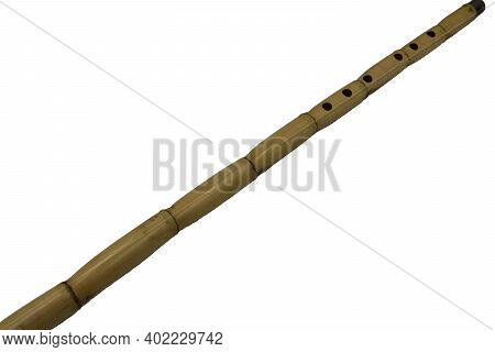 Ney Turkish Reed Flute On White Background.
