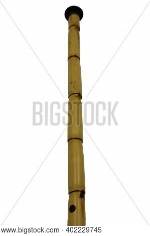 Ney Ottoman Reed Flute Isolated On White Background.