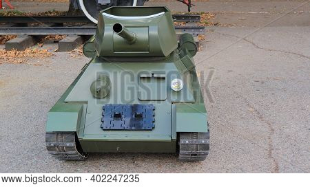 Children's Amusement Tank In The Park Named After The 411th Battery In Odessa