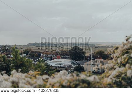 Rye, Uk - October 10, 2020: Scenic View Over The Greenery From Watchbell Lane In Rye, One Of The Bes