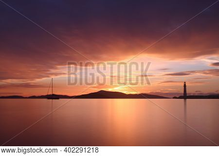 Seaside Town Of Turgutreis And Spectacular Sunsets