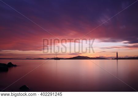 Seaside Town Of Turgutreis And Spectacular Sunsets