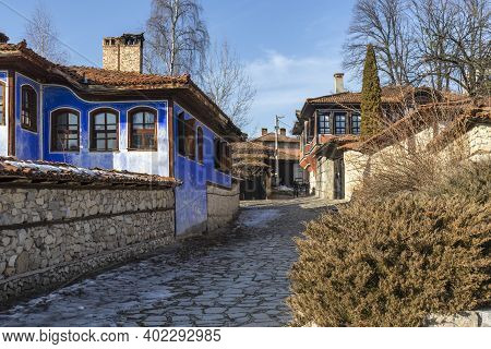 Typical Street And Old Houses In Koprivshtitsa, Bulgaria