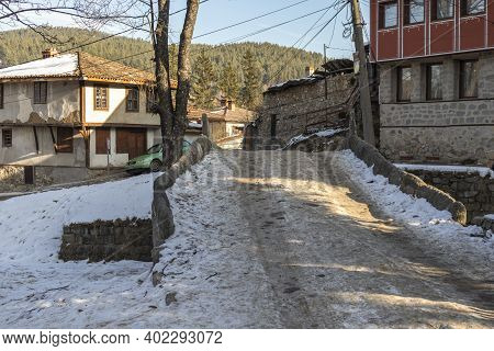 Typical Street And Old Houses In Koprivshtitsa, Bulgaria