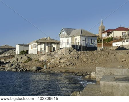 Luederitz, Namibia - August 13, 2014: Famous Historic Houses Of German Colonial Times In Luderitz At