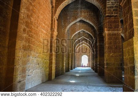 Kolhapur , Maharashtra, India- April 5th 2019; Inside View Of Ancient Panhala Fort In Kolhapur City 