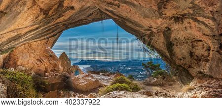 Long Exposure Of Benidorm City From The Cave