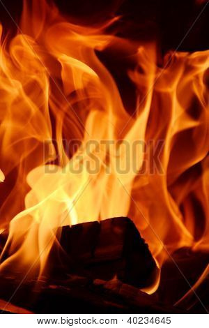 leña y fuego