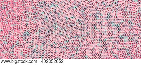 Colorful Nonpareils Cake Sprinkles In Rectagular Bowls