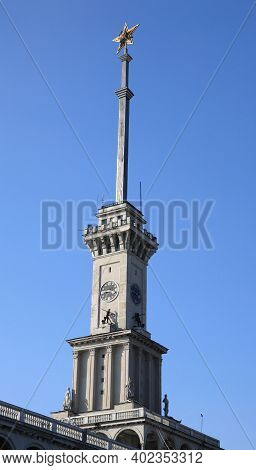 Capstan Of North River Port In Moscow