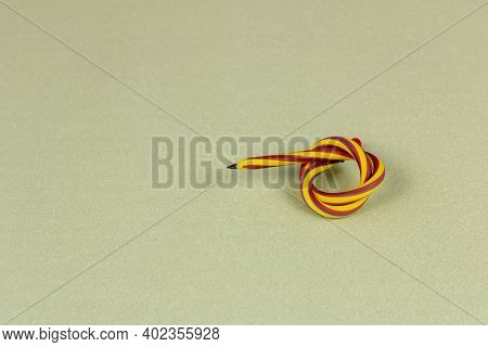 Flexible Pencil On A Light Background. Selective Focus