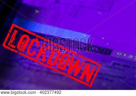 Restrictions Of Tourism And Business In Europe Due To Corona Virus. Macro View Of Schengen Visa In U