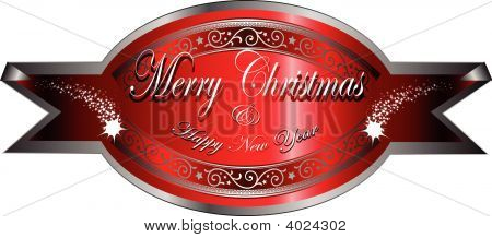 벡터 크리스마스 인사 배지